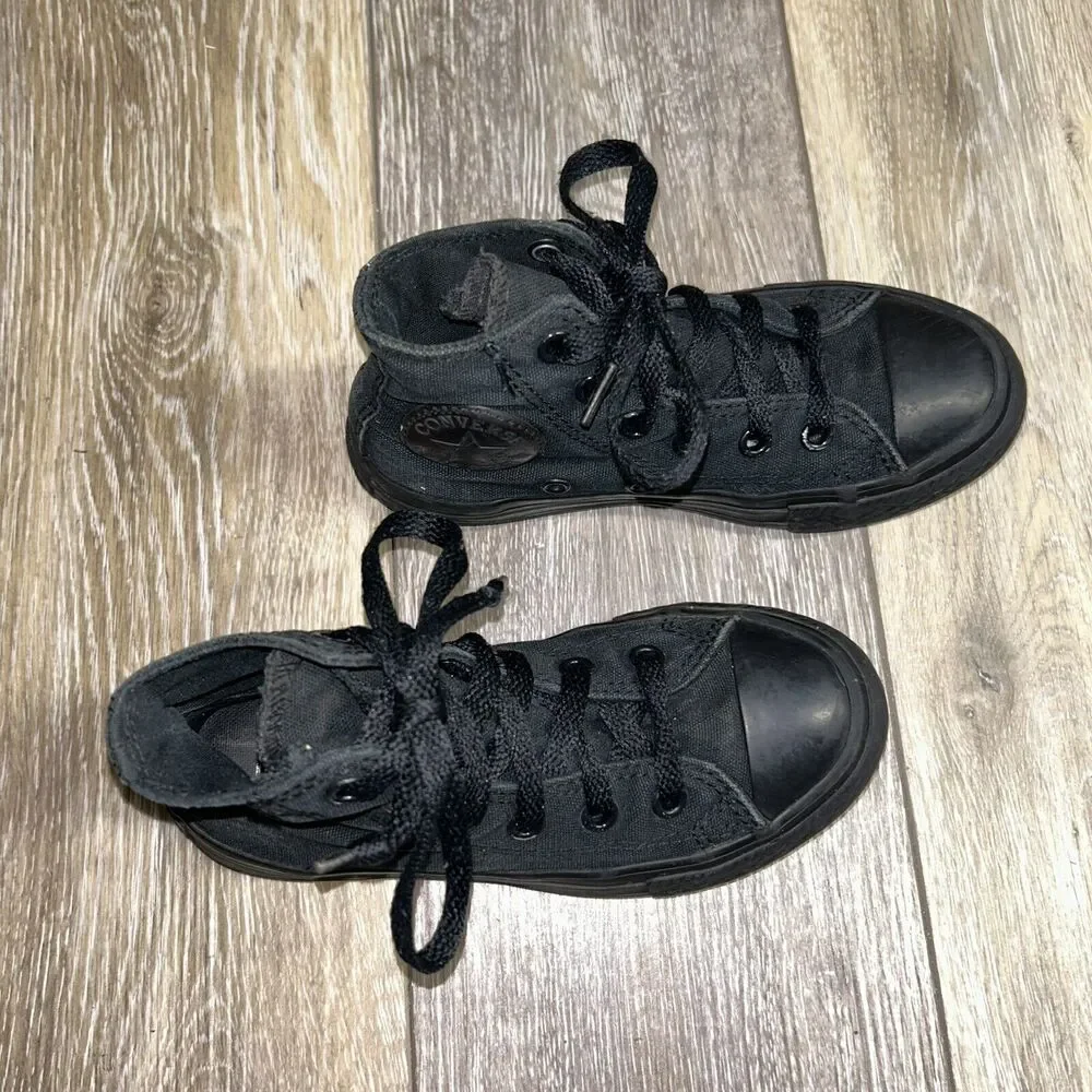 Converse Kids Youth US Size 11 All Star Chuck Taylor Black High Tops 3S121 Shoes